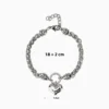 Pulsera De Acero Trenzado Corazon