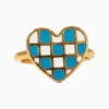 Anillo De Acero Corazon Cuadros Anillo De Acero Corazon Cuadros