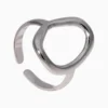 Anillo De Acero Geometrico Ajustable