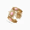 Anillo De Acero Sol Centro Rosa Ajustable
