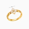 Anillo De Acero Trebol Brillante