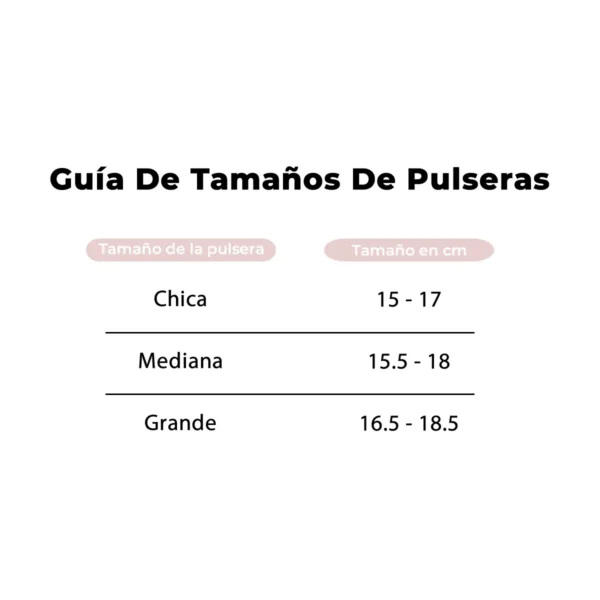 Guia de tamaños de pulseras