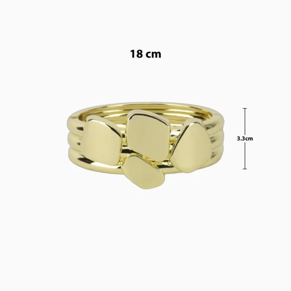 Pulsera De Acero Diseño Dorado