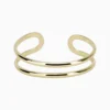 Pulsera De Oro Abierta Doble