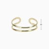 Pulsera De Oro Abierta Doble