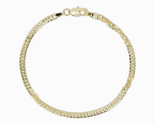 Pulsera De Oro Basica Cubana 3mm