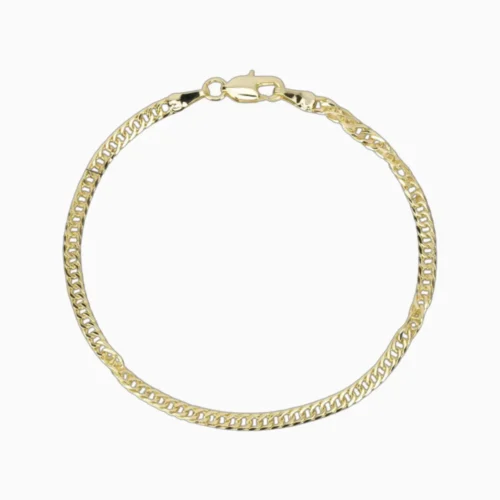 Pulsera De Oro Basica Cubana 3mm