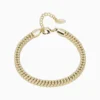 Pulsera De Oro Cola De Raton Ancha