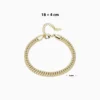 Pulsera De Oro Cola De Raton Ancha