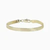 Pulsera De Oro Cola De Raton Plana