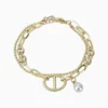 Pulsera De Oro Cuentas Con Perla Pulsera De Oro Cuentas Con Perla