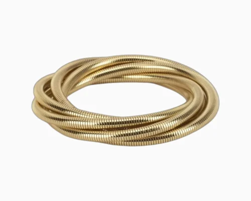 Pulsera De Oro Enredado Elastico
