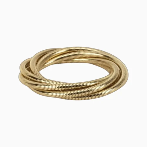 Pulsera De Oro Enredado Elastico