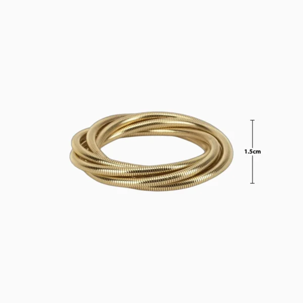 Pulsera De Oro Enredado Elastico