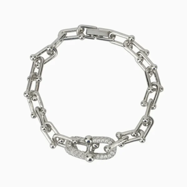 Pulsera De Oro Eslabones Herradura