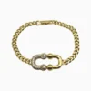 Pulsera De Oro Herradura Doble
