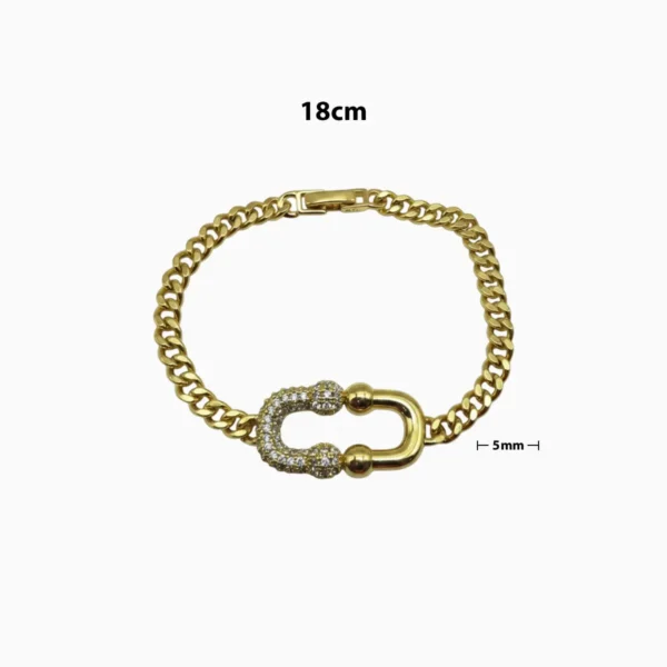 Pulsera De Oro Herradura Doble