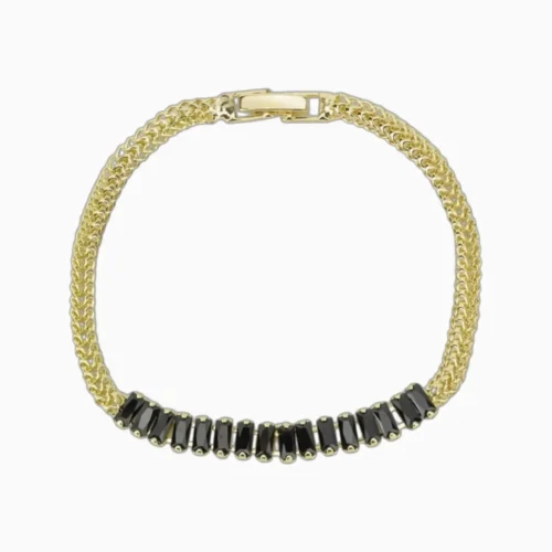 Pulsera De Oro Negro Brillante Pulsera De Oro Negro Brillante