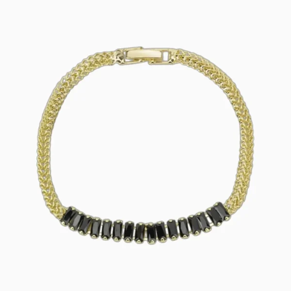 Pulsera De Oro Negro Brillante