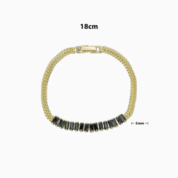 Pulsera De Oro Negro Brillante