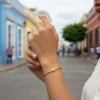 Pulsera De Oro Ojo Brillante Pulsera De Oro Ojo Brillante