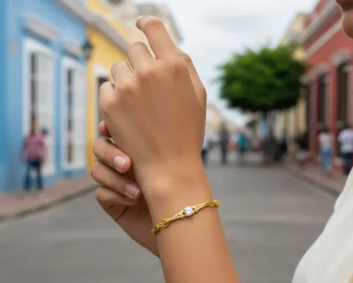 Pulsera De Oro Ojo Brillante