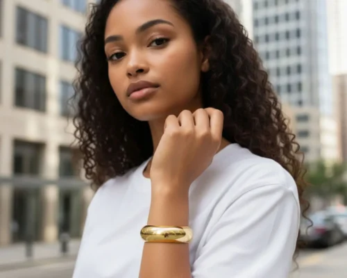 Pulsera De Oro Ovalo Dorado