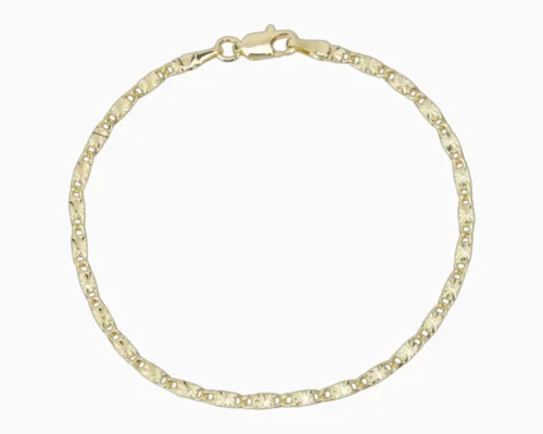 Pulsera De Oro Placa Con Estrella