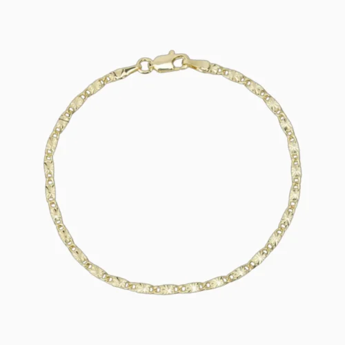 Pulsera De Oro Placa Con Estrella
