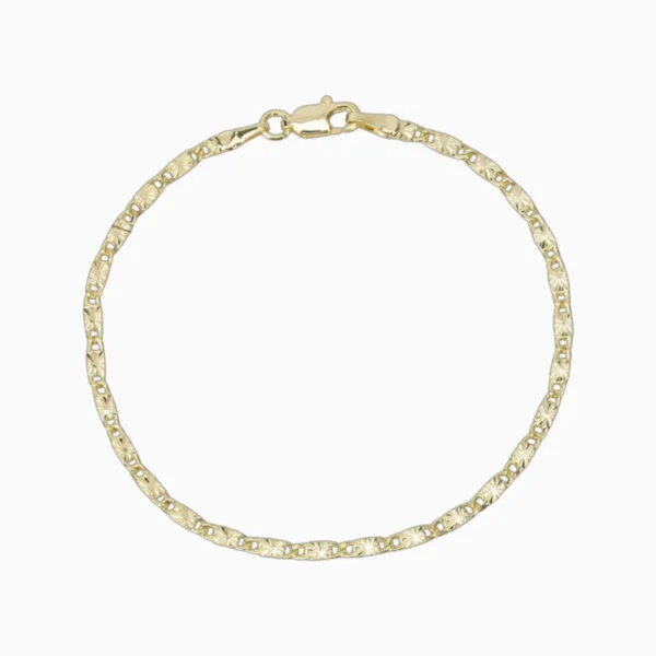Pulsera De Oro Placa Con Estrella