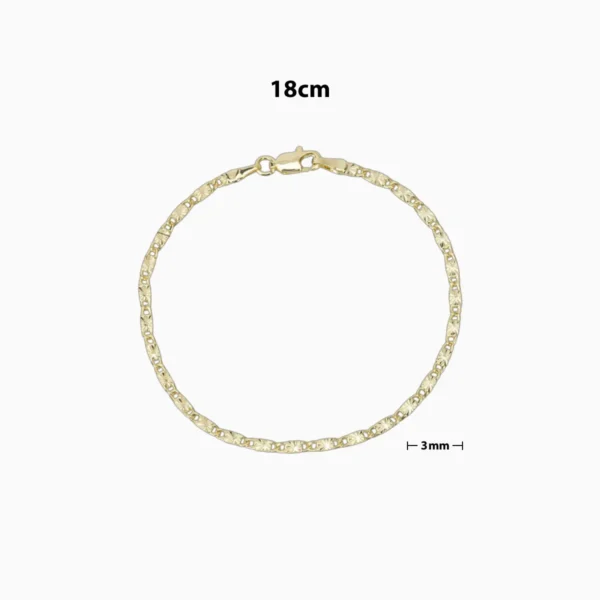 Pulsera De Oro Placa Con Estrella