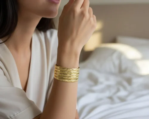 Pulsera De Oro Semanario 6mm