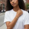 Pulsera De Oro Trébol Brillante