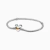 Pulsera De Plata Charms 100 Aniversario Disney