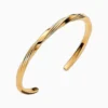 Pulsera De Plata Abierta Entrelazada