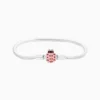 Pulsera De Plata Charms Catarina Rosa