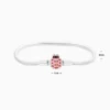 Pulsera De Plata Charms Catarina Rosa
