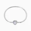 Pulsera De Plata Charms Corazon Azul