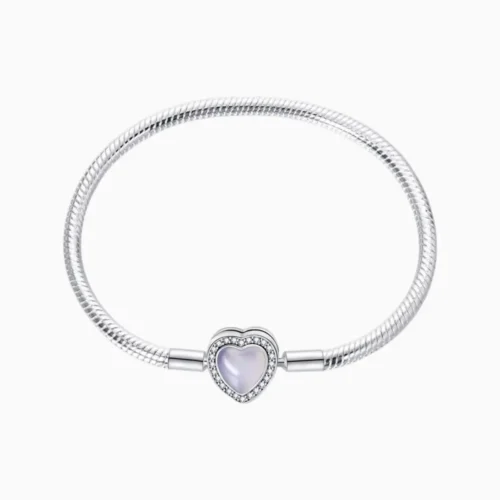 Pulsera De Plata Charms Corazon Azul Pulsera De Plata Charms Corazon Azul