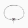 Pulsera De Plata Charms Corazon Candado