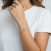Pulsera De Plata Charms Corazon Candado
