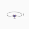 Pulsera De Plata Charms Corazon Pave