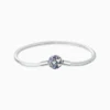 Pulsera De Plata Charms Corazones y Flores