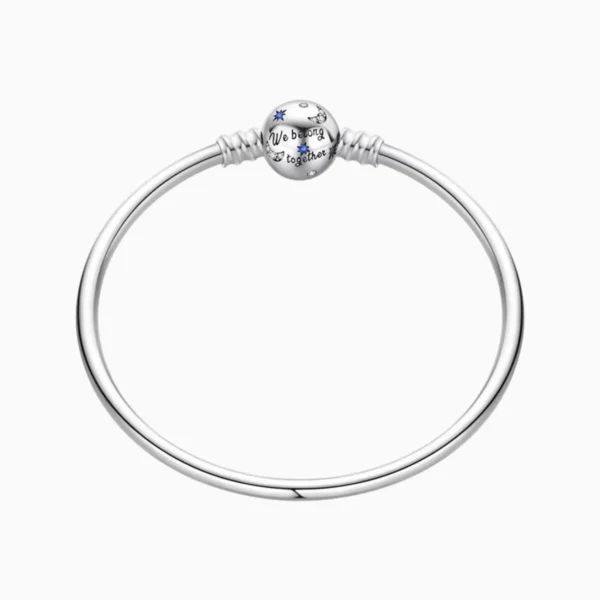 Pulsera De Plata Charms Pertenecemos Juntos