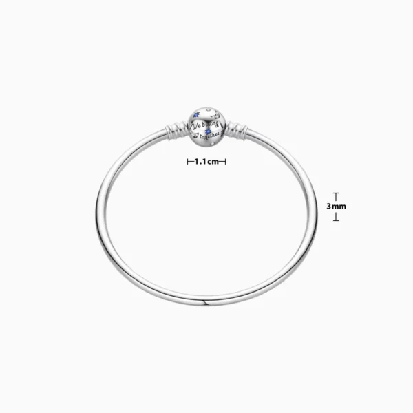 Pulsera De Plata Charms Pertenecemos Juntos