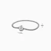 Pulsera De Plata Charms Seguro Corona
