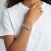 Pulsera De Plata Cuentas Plateadas