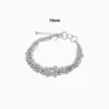 Pulsera De Plata Cuentas Plateadas
