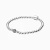 Pulsera De Plata Cuentas y Pave