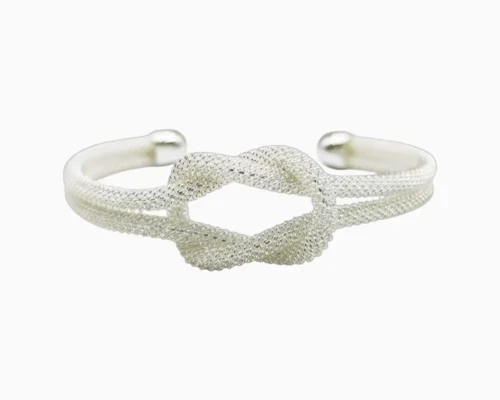 Pulsera De Plata Cuerda Brillante